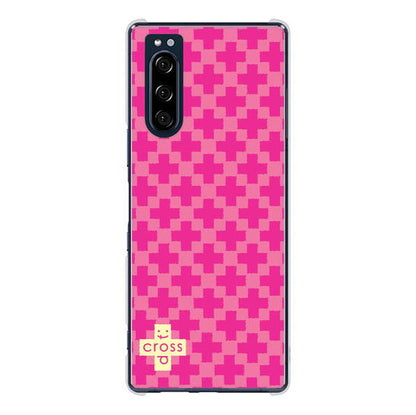 Xperia 5 SO-01M docomo 高画質仕上げ 背面印刷 ハードケース クロスドット