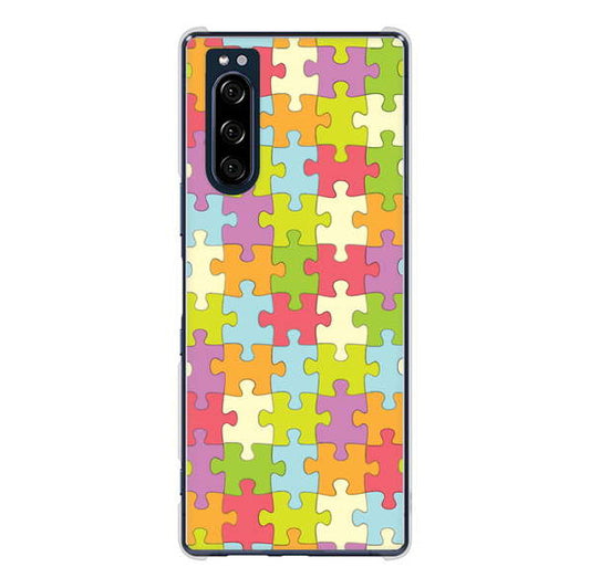 Xperia 5 SO-01M docomo 高画質仕上げ 背面印刷 ハードケース ジグソーパズル