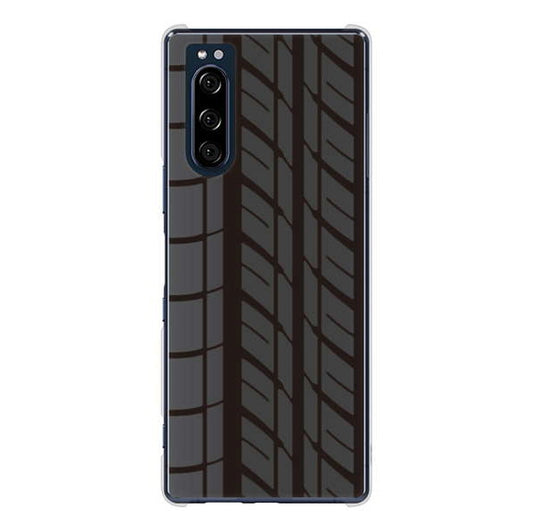 Xperia 5 SO-01M docomo 高画質仕上げ 背面印刷 ハードケース 【IB931 タイヤ】