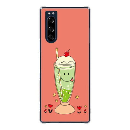 Xperia 5 SO-01M docomo 高画質仕上げ 背面印刷 ハードケース スイーツイラスト