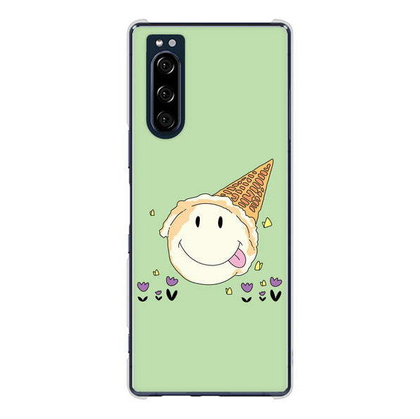 Xperia 5 SO-01M docomo 高画質仕上げ 背面印刷 ハードケース スイーツイラスト