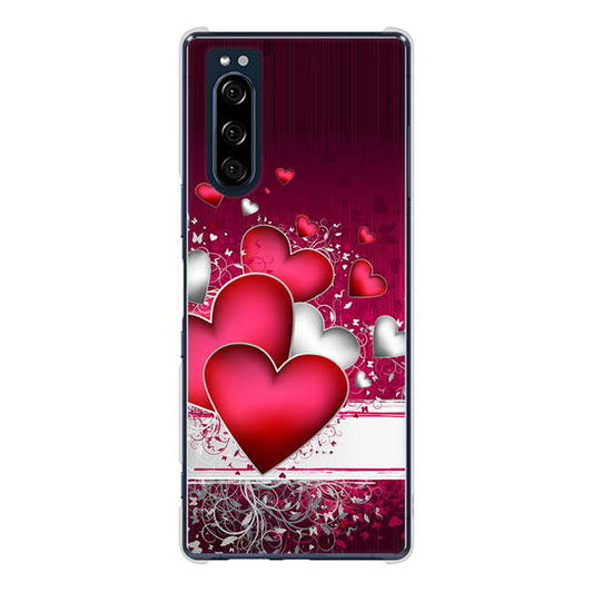 Xperia 5 SO-01M docomo 高画質仕上げ 背面印刷 ハードケース 【VA835 ハートの息吹】