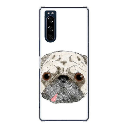 Xperia 5 SO-01M docomo 高画質仕上げ 背面印刷 ハードケース パグ
