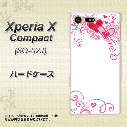 docomo エクスペリアXコンパクト SO-02J 高画質仕上げ 背面印刷 ハードケース【365 ハートフレーム】