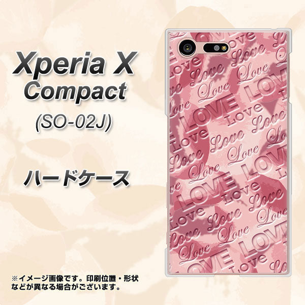 docomo エクスペリアXコンパクト SO-02J 高画質仕上げ 背面印刷 ハードケース【SC844 フラワーヴェルニLOVE（ローズヴェルール）】