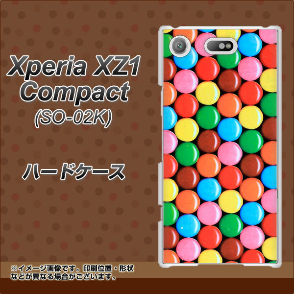 docomo エクスペリアXZ1 コンパクトSO-02K 高画質仕上げ 背面印刷 ハードケース【448 マーブルチョコ】