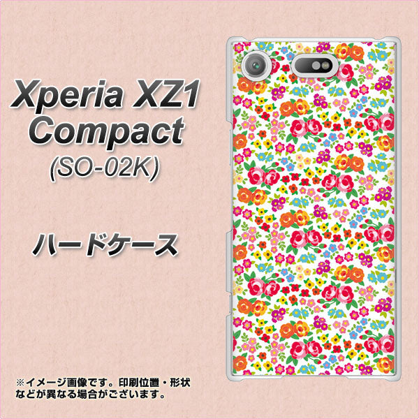 docomo エクスペリアXZ1 コンパクトSO-02K 高画質仕上げ 背面印刷 ハードケース【777 マイクロリバティプリントWH】