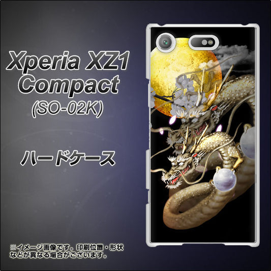 docomo エクスペリアXZ1 コンパクトSO-02K 高画質仕上げ 背面印刷 ハードケース【1003 月と龍】
