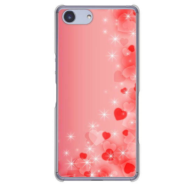 Xperia Ace SO-02L docomo 高画質仕上げ 背面印刷 ハードケース 【003 ハート色の夢】