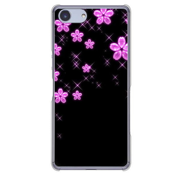 Xperia Ace SO-02L docomo 高画質仕上げ 背面印刷 ハードケース 【019 桜クリスタル】