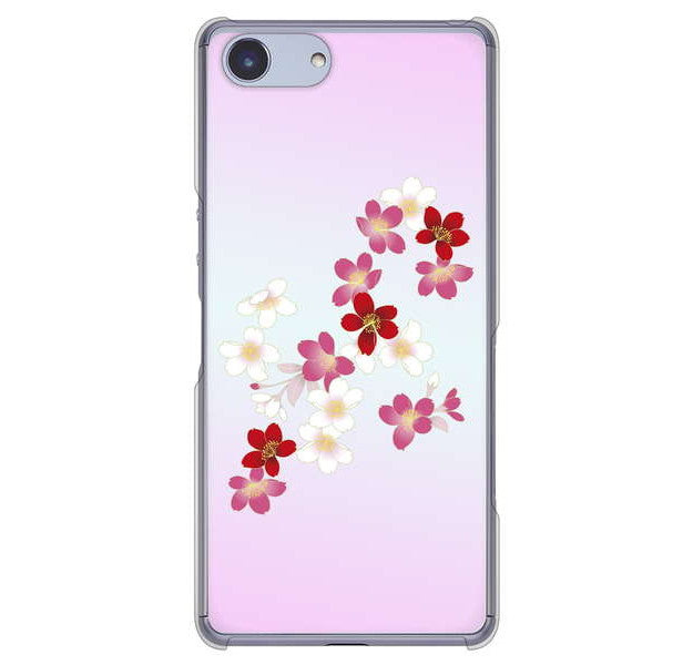 Xperia Ace SO-02L docomo 高画質仕上げ 背面印刷 ハードケース 和花柄