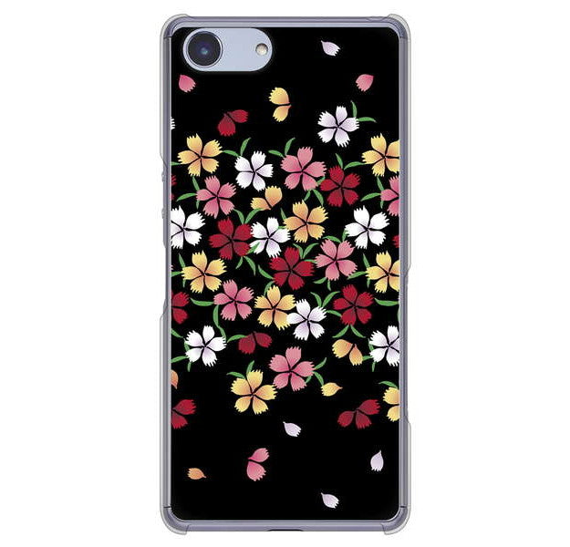 Xperia Ace SO-02L docomo 高画質仕上げ 背面印刷 ハードケース 和花柄