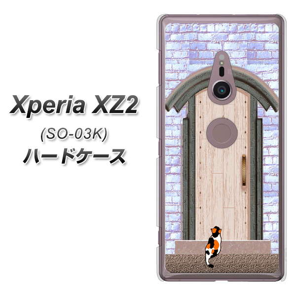 docomo エクスペリア XZ2 SO-03K 高画質仕上げ 背面印刷 ハードケース【YA952 石ドア02 素材クリア】