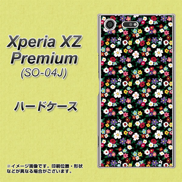 docomo エクスペリア XZ プレミアム SO-04J 高画質仕上げ 背面印刷 ハードケース【778 マイクロリバティプリントBK】