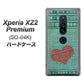 docomo エクスペリア XZ2 プレミアム SO-04K 高画質仕上げ 背面印刷 ハードケース【1142 デニムとハート】