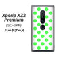 docomo エクスペリア XZ2 プレミアム SO-04K 高画質仕上げ 背面印刷 ハードケース【1358 シンプルビッグ緑白】