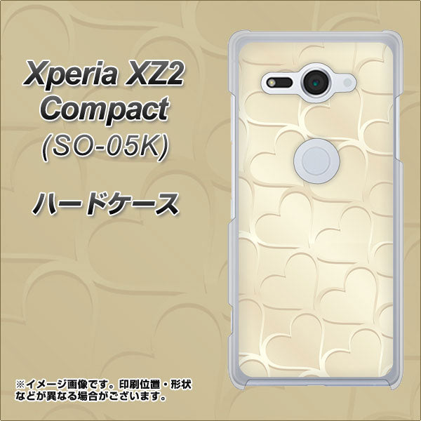 docomo エクスペリア XZ2 コンパクト SO-05K 高画質仕上げ 背面印刷 ハードケース【630 かくれハート】