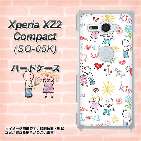 docomo エクスペリア XZ2 コンパクト SO-05K 高画質仕上げ 背面印刷 ハードケース【710 カップル】