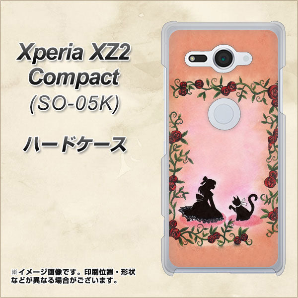 docomo エクスペリア XZ2 コンパクト SO-05K 高画質仕上げ 背面印刷 ハードケース【1096 お姫様とネコ（カラー）】