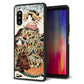 docomo エクスペリア10 II SO-41A 強化ガラス＆TPUスマホケース ガラプリ【MA967 花魁 C】