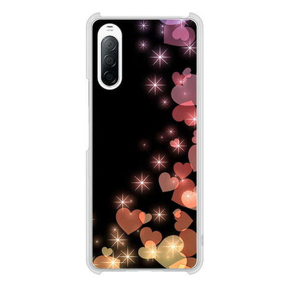 Xperia 10 II SO-41A docomo 高画質仕上げ 背面印刷 ハードケース きらめきハート