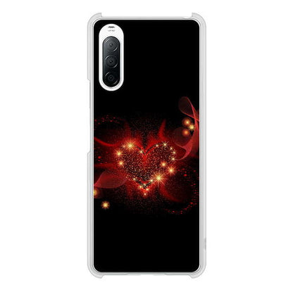 Xperia 10 II SO-41A docomo 高画質仕上げ 背面印刷 ハードケース きらめきハート
