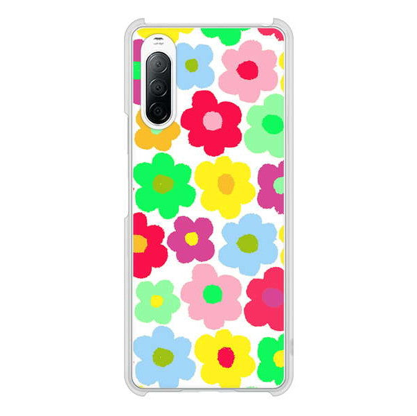 Xperia 10 II SO-41A docomo 高画質仕上げ 背面印刷 ハードケース ルーズフラワー