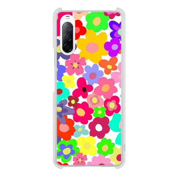 Xperia 10 II SO-41A docomo 高画質仕上げ 背面印刷 ハードケース ルーズフラワー