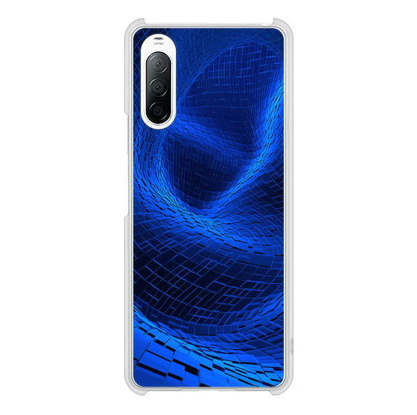 Xperia 10 II SO-41A docomo 高画質仕上げ 背面印刷 ハードケース 【1302 ワープブルー】