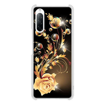 Xperia 10 II SO-41A docomo 高画質仕上げ 背面印刷 ハードケース ロマンチックなバラ