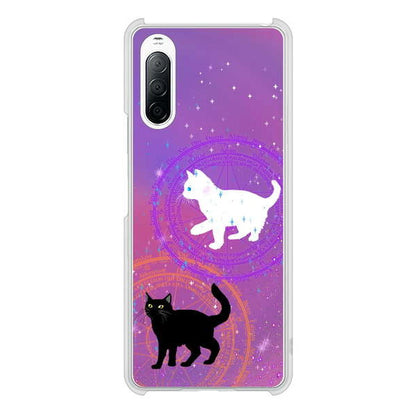 Xperia 10 II SO-41A docomo 高画質仕上げ 背面印刷 ハードケース 魔法陣猫