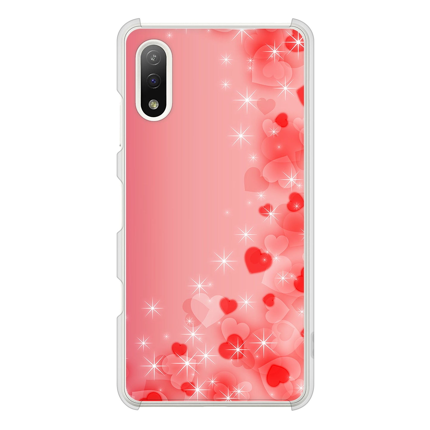 Xperia Ace II SO-41B docomo 高画質仕上げ 背面印刷 ハードケース 【003 ハート色の夢】