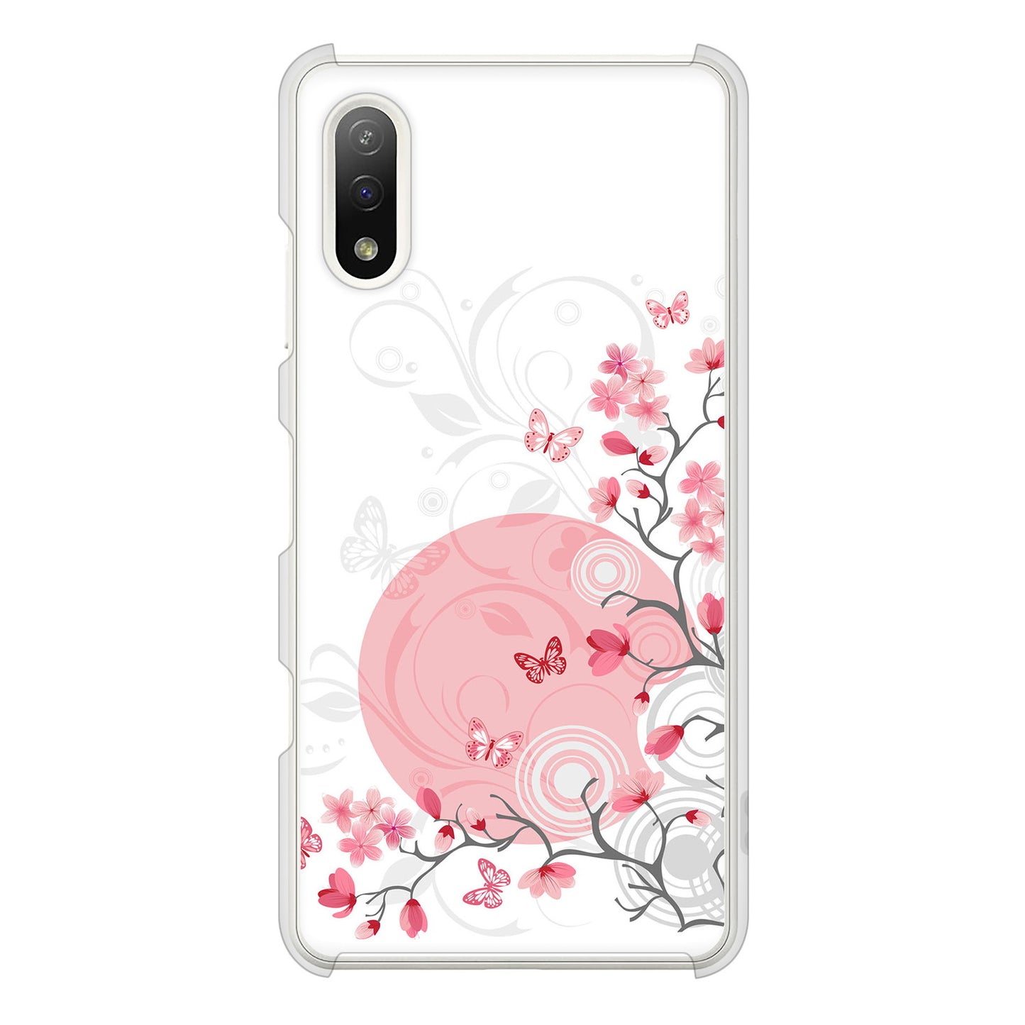 Xperia Ace II SO-41B docomo 高画質仕上げ 背面印刷 ハードケース バタフライ