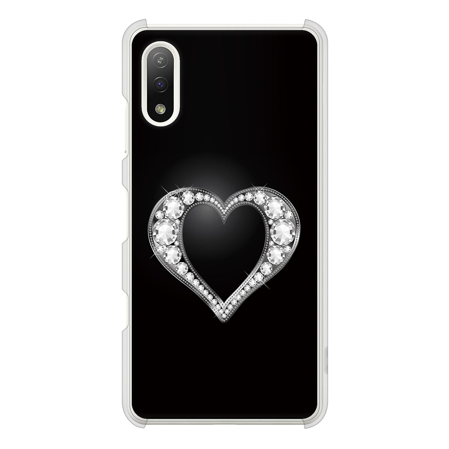 Xperia Ace II SO-41B docomo 高画質仕上げ 背面印刷 ハードケース きらめきハート