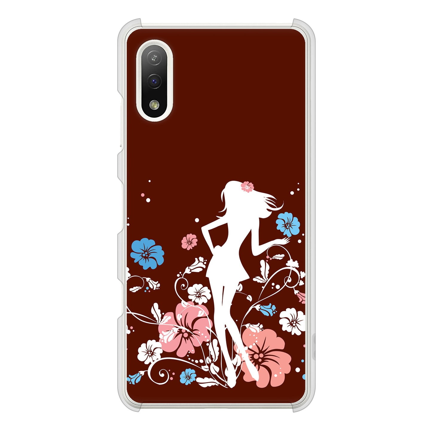 Xperia Ace II SO-41B docomo 高画質仕上げ 背面印刷 ハードケース 【110 ハイビスカスと少女】