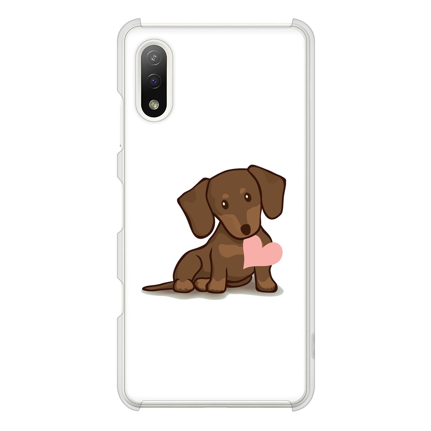 Xperia Ace II SO-41B docomo 高画質仕上げ 背面印刷 ハードケース 【394 I love ダックス】
