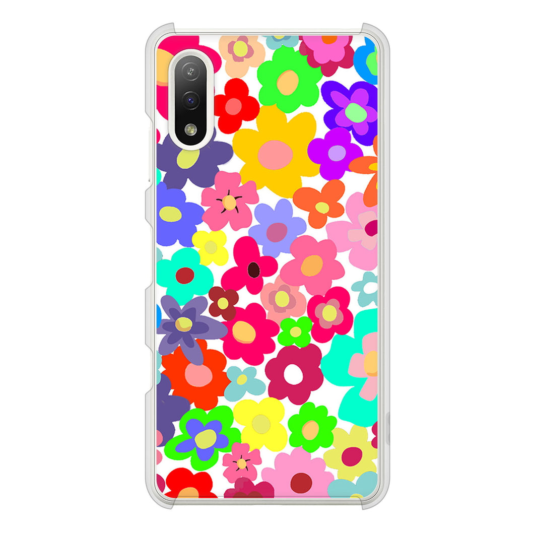 Xperia Ace II SO-41B docomo 高画質仕上げ 背面印刷 ハードケース ルーズフラワー