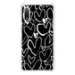 Xperia Ace II SO-41B docomo 高画質仕上げ 背面印刷 ハードケース 【1124 ハート BK＆WH】
