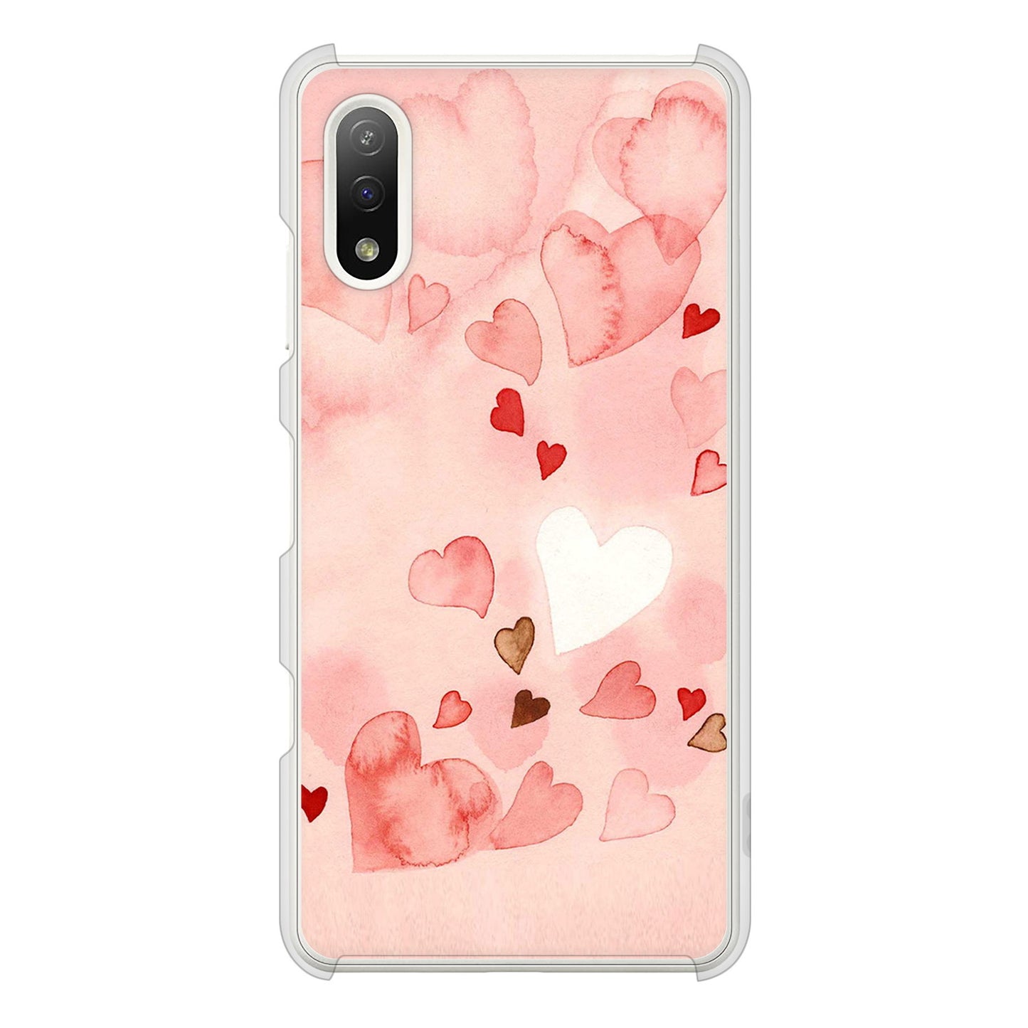 Xperia Ace II SO-41B docomo 高画質仕上げ 背面印刷 ハードケース 【1125 ハートの和紙】