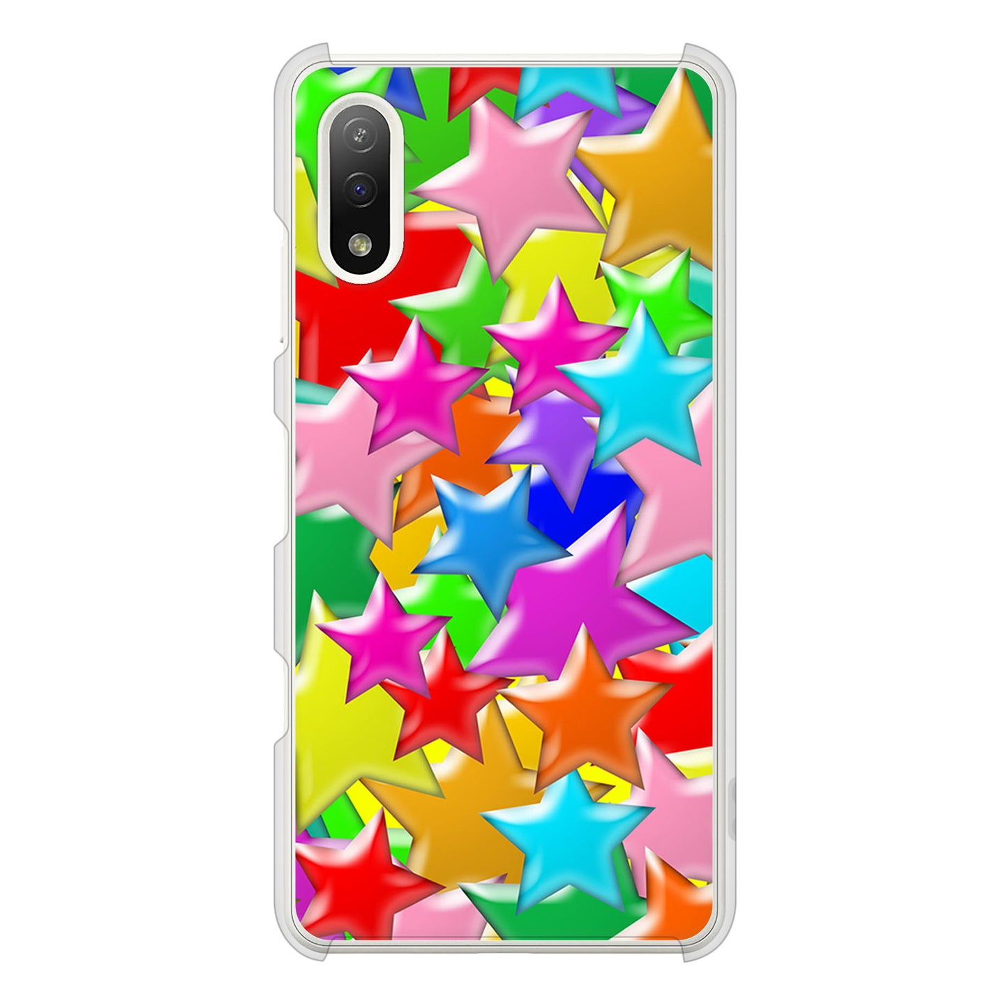Xperia Ace II SO-41B docomo 高画質仕上げ 背面印刷 ハードケース 【1293 ランダムスター】