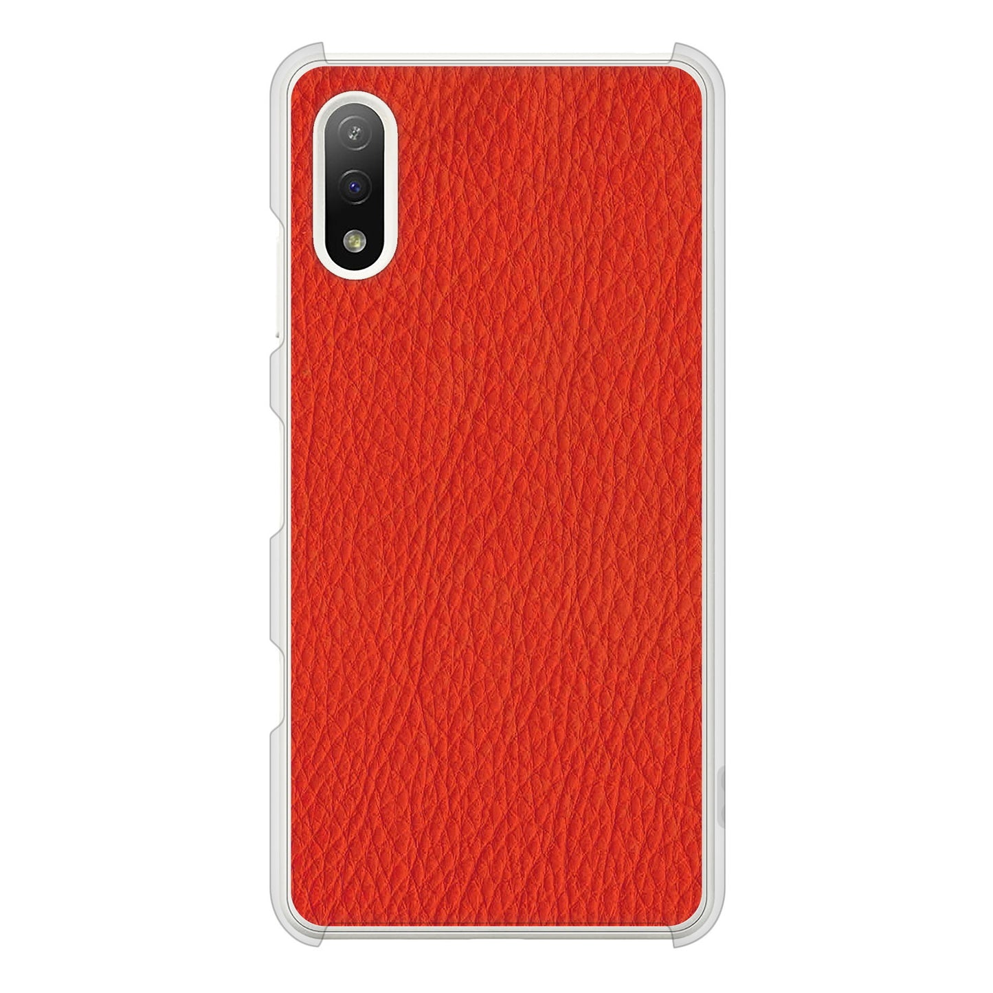 Xperia Ace II SO-41B docomo 高画質仕上げ 背面印刷 ハードケース 【EK852 レザー風レッド】