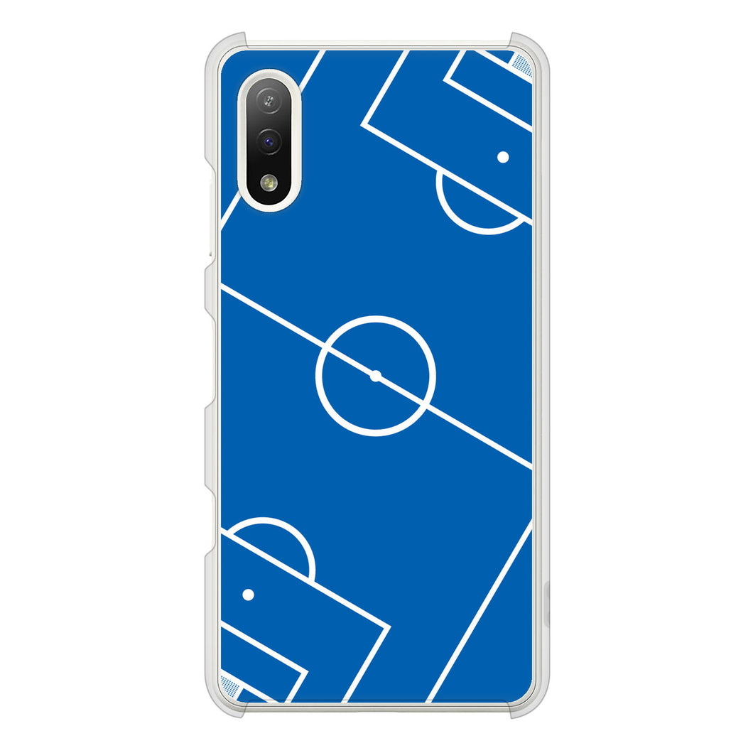 Xperia Ace II SO-41B docomo 高画質仕上げ 背面印刷 ハードケース 【IB922 SOCCER_ピッチ】