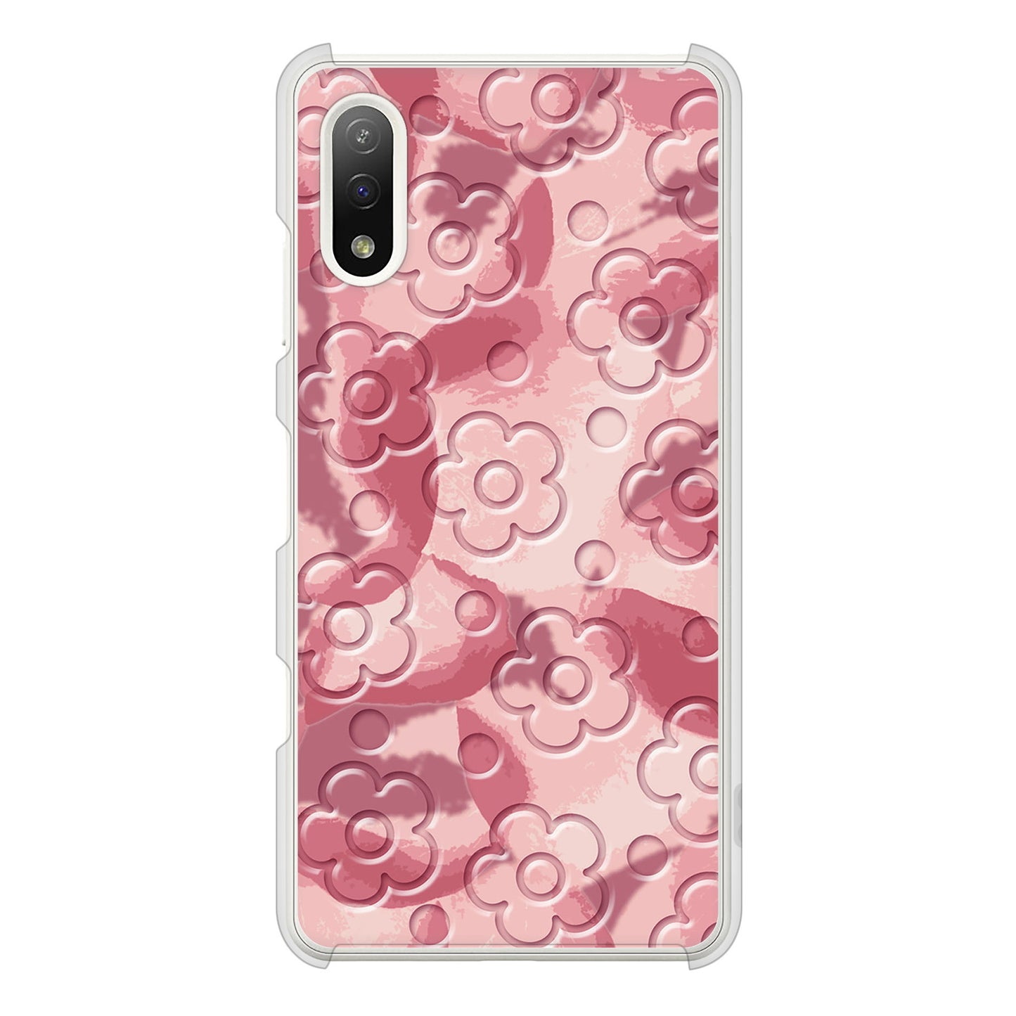 Xperia Ace II SO-41B docomo 高画質仕上げ 背面印刷 ハードケース フラワーヴェルニ