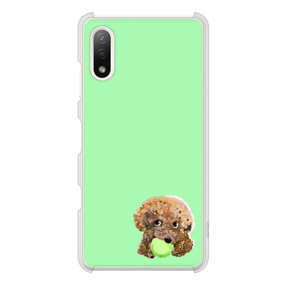 Xperia Ace II SO-41B docomo 高画質仕上げ 背面印刷 ハードケース トイプードル＆ボール