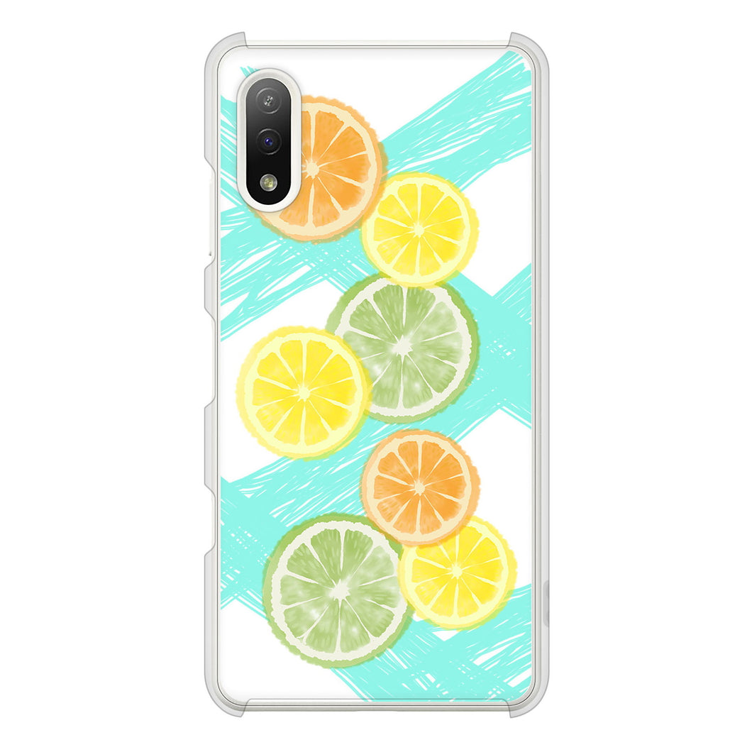 Xperia Ace II SO-41B docomo 高画質仕上げ 背面印刷 ハードケース 【YJ183 オレンジライム】