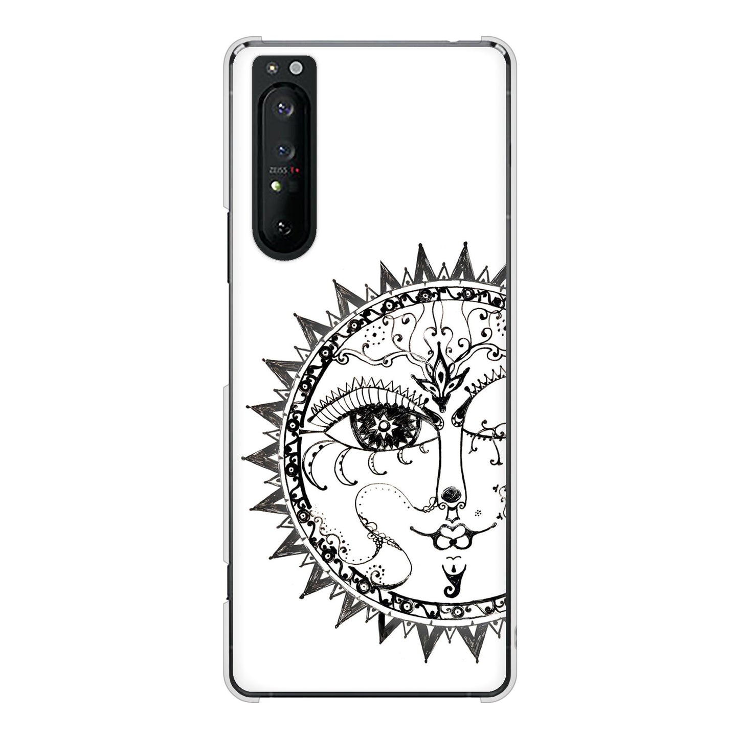 Xperia 1 II SO-51A docomo 高画質仕上げ 背面印刷 ハードケース 【207 太陽神】