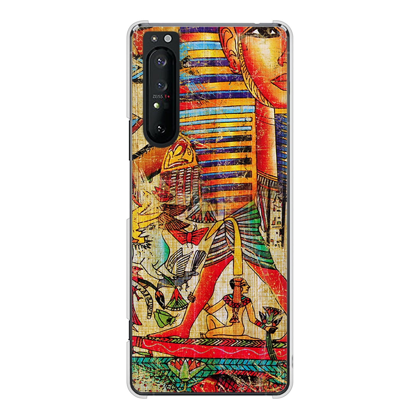 Xperia 1 II SO-51A docomo 高画質仕上げ 背面印刷 ハードケース 【329 ナイル ツタンカーメン】