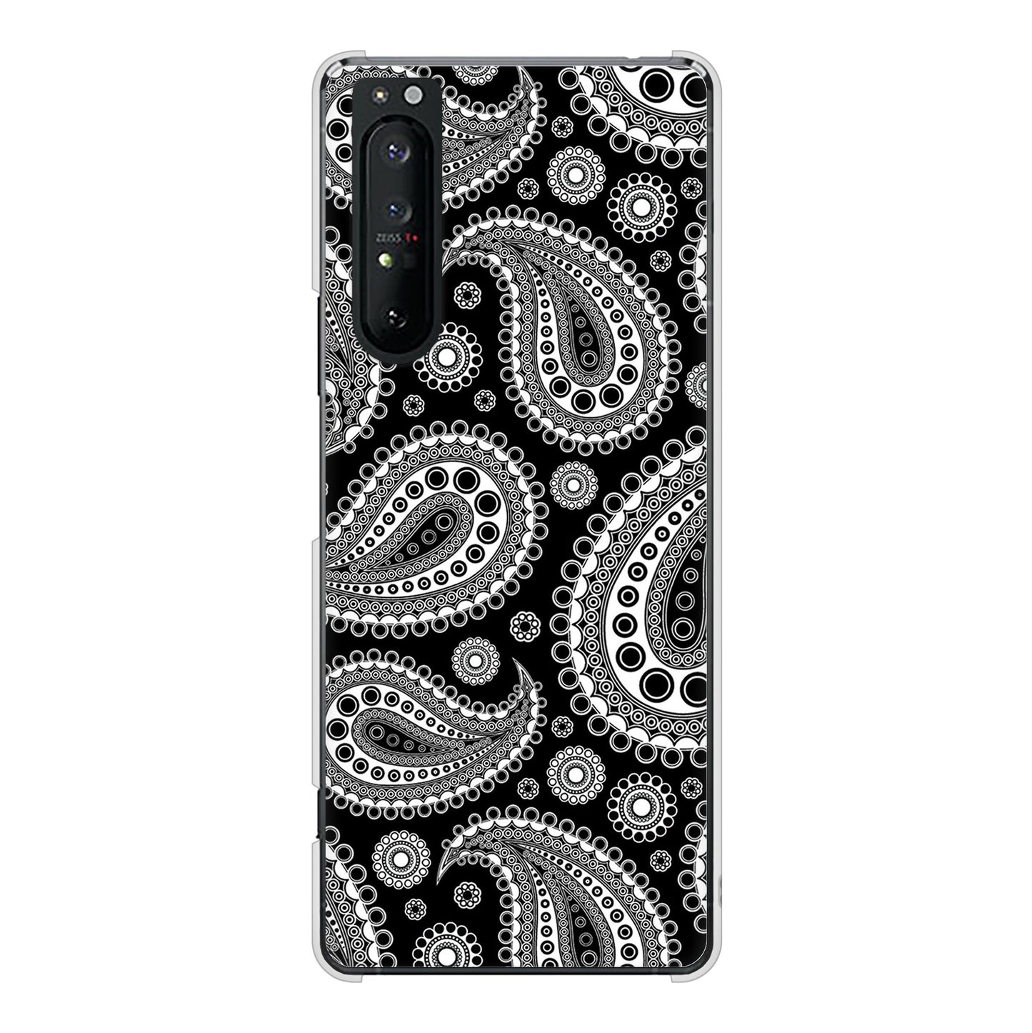 Xperia 1 II SO-51A docomo 高画質仕上げ 背面印刷 ハードケース ペイズリー