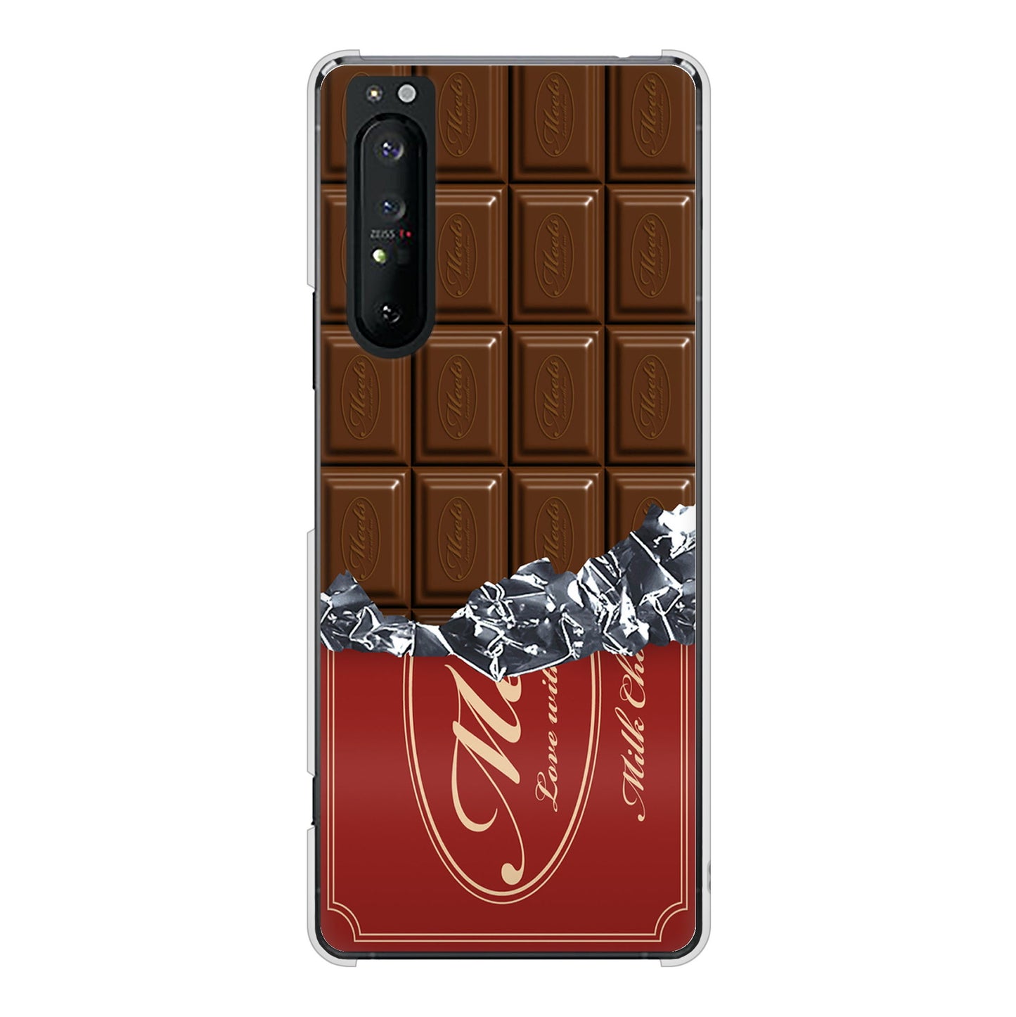 Xperia 1 II SO-51A docomo 高画質仕上げ 背面印刷 ハードケース 板チョコ