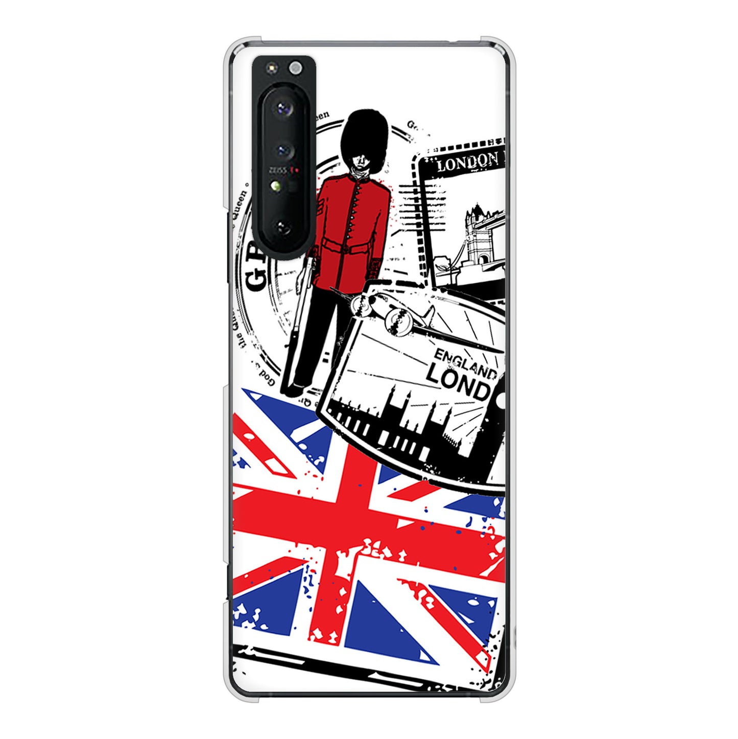 Xperia 1 II SO-51A docomo 高画質仕上げ 背面印刷 ハードケース イギリスの風景